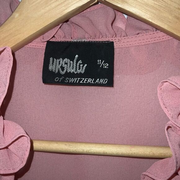 Ursula Of Switzerland Pink Mauve Ruffled Dress - Picture 8 of 9